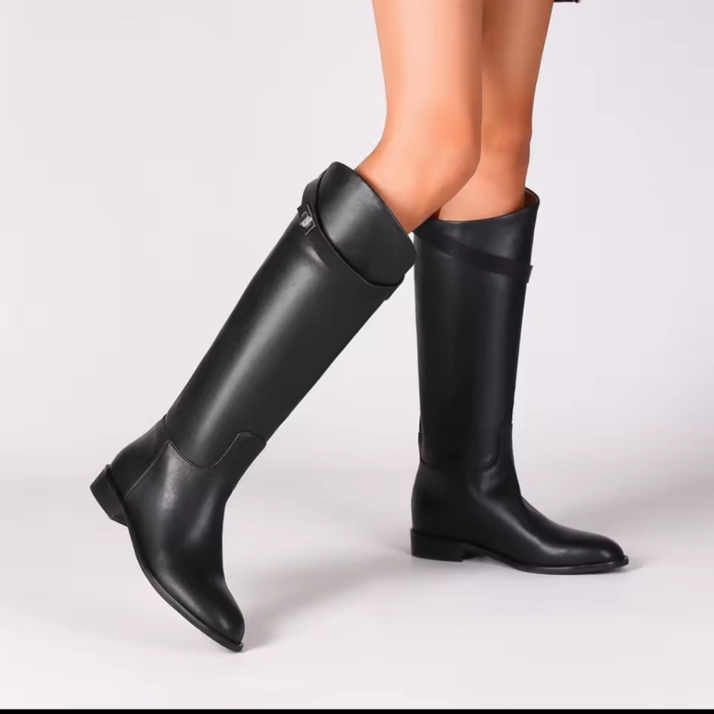 Leather boots